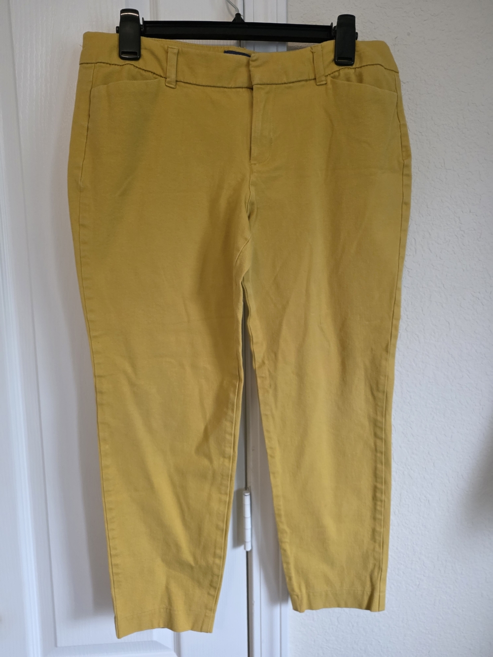Old Navy WOMEN'S Pixie Mustard Yellow Chino Pants 12